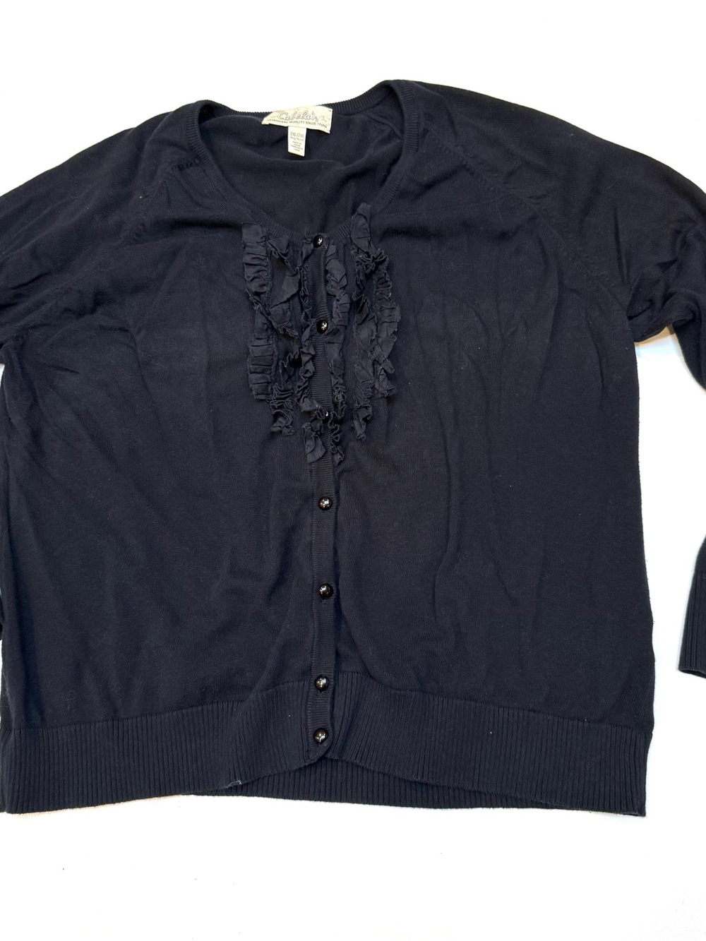 Cabela's Dark Navy Ruffle-Front Women's Cardigan